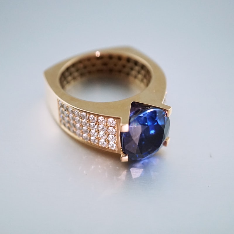Anillo Cocktail Topacio Azul Plata 925