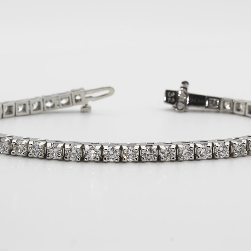Pulsera Tennis Diamantes 3ct Oro Blanco